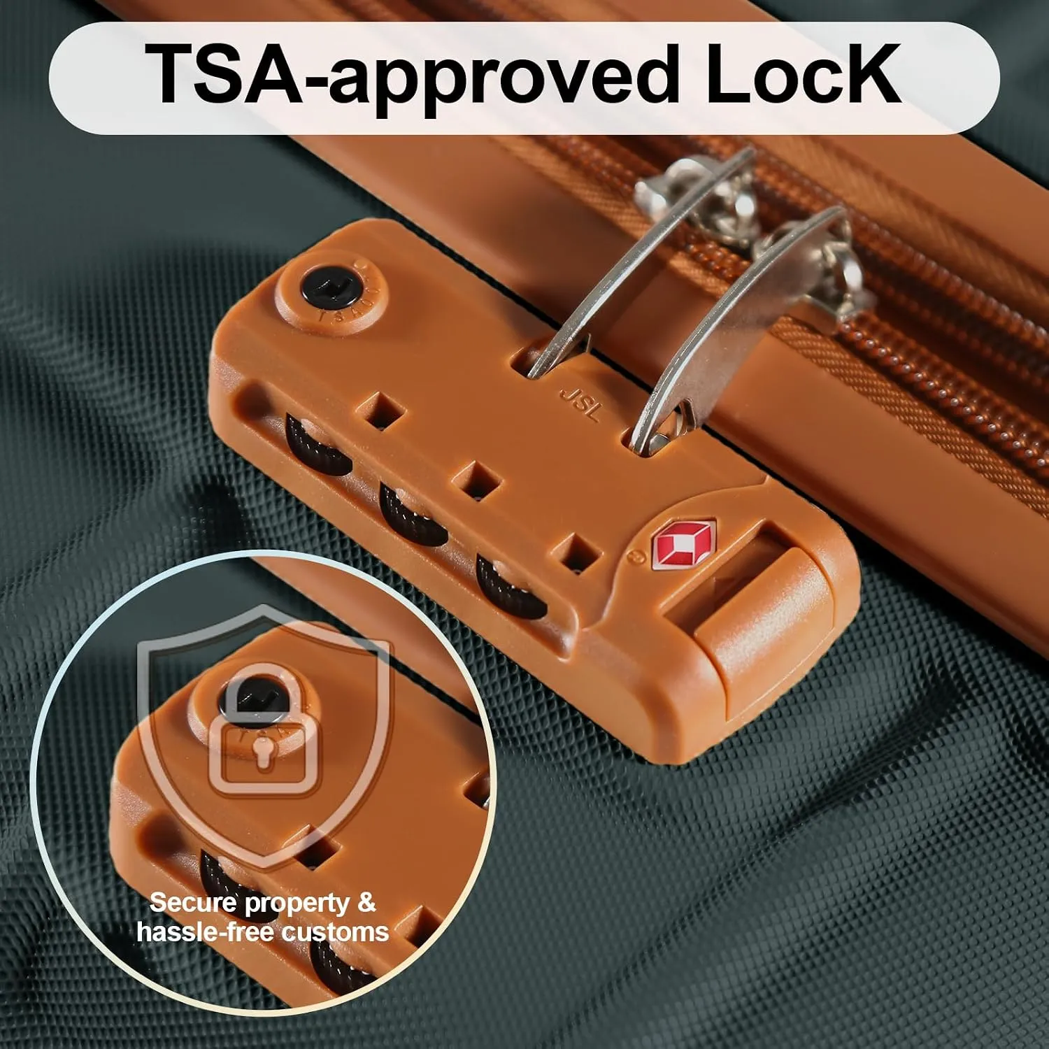 قفل TSA مدمج لحماية الأمتعة — تفاصيل 4